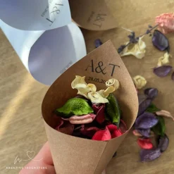 Blumentüten weiß oder braun | 30 Papierdrucke | Blumentüte Hochzeit | DIY