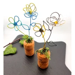 Blumenwiese Weinkorken Sektkorken Upcycling bunt mit Farbverlauf