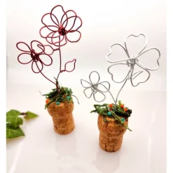 Blumenwiese Weinkorken Sektkorken Upcycling Farbauswahl auch mit Perlchen