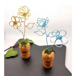 Blumenwiese Weinkorken Sektkorken Upcycling Farbauswahl auch mit Perlchen