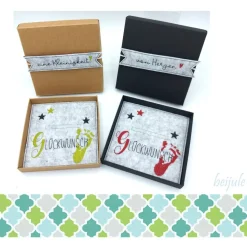 Box für Gutschein oder Geld zur Geburt, Farben individualisierbar