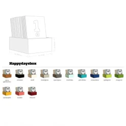 Box zum Sammeln von Erinnerungen – HAPPYDAYSBOX, Kombination aus Kalender und Tagebuch zum Notieren schöner Momente