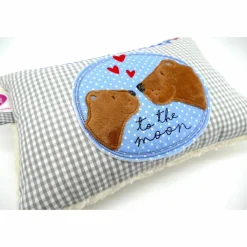 Bär Bärenliebe - to the moon - Namenskissen Taufkissen Kuschelkissen Kindergartenkissen Geburtsgeschenk