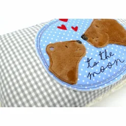 Bär Bärenliebe - to the moon - Namenskissen Taufkissen Kuschelkissen Kindergartenkissen Geburtsgeschenk