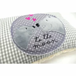 Bär Bärenliebe - to the moon - Namenskissen Taufkissen Kuschelkissen Kindergartenkissen Geburtsgeschenk