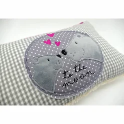 Bär Bärenliebe - to the moon - Namenskissen Taufkissen Kuschelkissen Kindergartenkissen Geburtsgeschenk