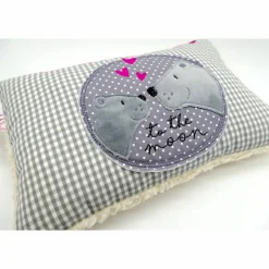 Bär Bärenliebe - to the moon - Namenskissen Taufkissen Kuschelkissen Kindergartenkissen Geburtsgeschenk