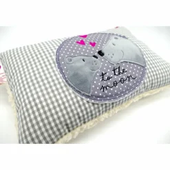 Bär Bärenliebe - to the moon - Namenskissen Taufkissen Kuschelkissen Kindergartenkissen Geburtsgeschenk