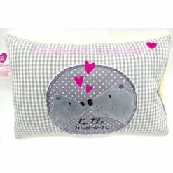 Bär Bärenliebe - to the moon - Namenskissen Taufkissen Kuschelkissen Kindergartenkissen Geburtsgeschenk