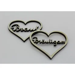 Braut & Bräutigam Herzschild