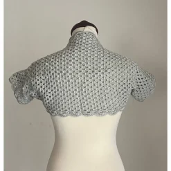 Braut Bolero, Jacke, Stola, Hochzeit, Bolero in grau!gehäkelt!