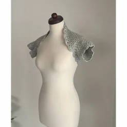 Braut Bolero, Jacke, Stola, Hochzeit, Bolero in grau!gehäkelt!