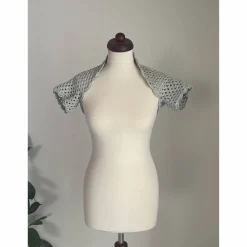 Braut Bolero, Jacke, Stola, Hochzeit, Bolero in grau!gehäkelt!