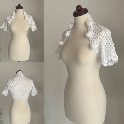 Braut Bolero, Jacke, Stola, Hochzeit, Bolero in weiss!gehäkelt!
