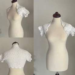 Braut Bolero, Jacke, Stola, Hochzeit, Bolero in weiss!gehäkelt!