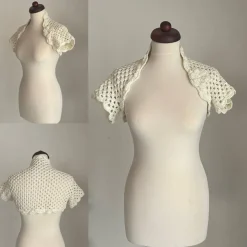 Braut Bolero,Jacke,Stola,Hochzeit,Bolero in creme!gehäkelt!