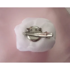 Braut Haarklammer Brosche mit Perle weiß 