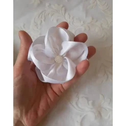 Braut Haarklammer Haarschmuck mit Perle weiß 