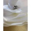Braut Kopfschmuck Creme Weiß Haarklammer Stoffblume "Blanche" Brautschmuck Hochzeit festlich