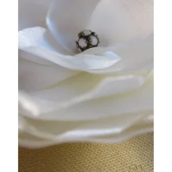 Braut Kopfschmuck Creme Weiß Haarklammer Stoffblume "Blanche" Brautschmuck Hochzeit festlich