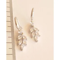 Braut Ohrringe in Silber,Braut Schmuck, elegante Ohrringe