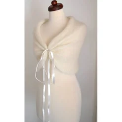Braut Stola, Bolero, Tuch, Umhang, creme, Hochzeit, Besondere Anlässe, Alpaka Seide!