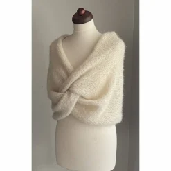 Braut Stola HOCHZEIT,Creme!BOLERO,Brautkleid,Braut Shal!Alpaka, Seide!