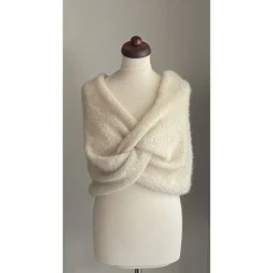 Braut Stola HOCHZEIT,Creme!BOLERO,Brautkleid,Braut Shal!Alpaka, Seide!