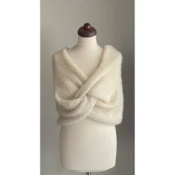 Braut Stola HOCHZEIT,Creme!BOLERO,Brautkleid,Braut Shal!Alpaka, Seide!