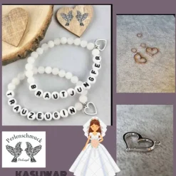 Brautarmbänder Personalisiert aus der Perlvogel Kollektion  Brautschmuck  Auch als Wunsch Schmuckstück Bestellbar