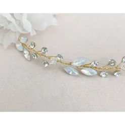 Brauthaarschmuck Haarranke von Alicia's Diary – filigranes Strass Brauthaaraccessoire