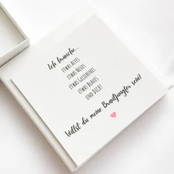 Brautjungfer fragen Armband Anker – Geschenkidee mit Karte & Geschenkbox
