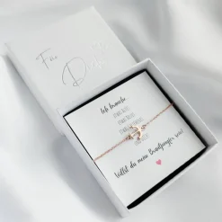 Brautjungfer fragen Armband Anker – Geschenkidee mit Karte & Geschenkbox