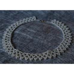 Brautschmuck,  feines Süßwasserperlencollier