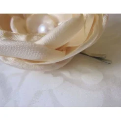 Brautschmuck Haarklammer Haarblume Creme Perle Hochzeit Weihnachten 
