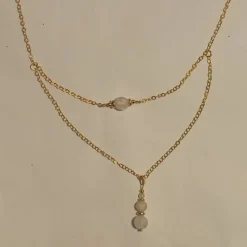 Brautschmuck-Set aus Bergkristall: Rückenkette, Armband & Ohrringe – vergoldeter Edelstahl, individualisierbar