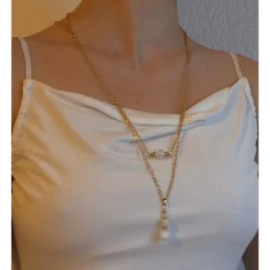 Brautschmuck-Set aus Bergkristall: Rückenkette, Armband & Ohrringe – vergoldeter Edelstahl, individualisierbar