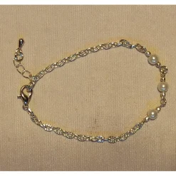 Brautschmuck-Set aus schneeweißen Glaswachsperlen – Rückenkette, Armband & Ohrringe individualisierbar