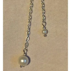 Brautschmuck-Set aus schneeweißen Glaswachsperlen – Rückenkette, Armband & Ohrringe individualisierbar