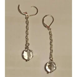 Brautschmuck-Set Rückenkette, Armband & Ohrringe – Böhmischer Glasperlenschmuck kristallklar/transparent individualisier