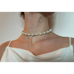 Brautschmuck-Set schneeweiß: Rückenkette, Armband & Ohrringe aus Glaswachsperlen – individualisierbar