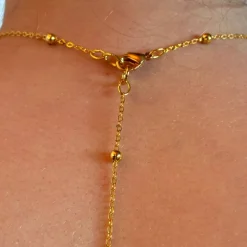 Brautschmuck-Set vergoldet: Rückenkette, Armband & Ohrringe mit böhmischen Glasperlen individualisierbar