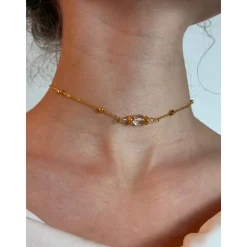 Brautschmuck-Set vergoldet: Rückenkette, Armband & Ohrringe mit böhmischen Glasperlen individualisierbar