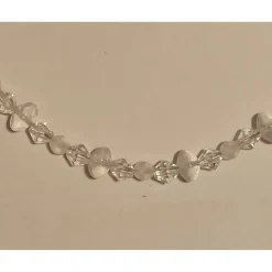 Brautschmuck-Set weiß: Rückenkette, Armband & Ohrringe aus Glas – individualisierbar