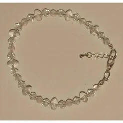 Brautschmuck-Set weiß: Rückenkette, Armband & Ohrringe aus Glas – individualisierbar