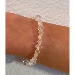 Brautschmuck-Set weiß: Rückenkette, Armband & Ohrringe aus Glas – individualisierbar