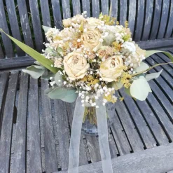 Brautstrauß aus getrockneten Blumen (teils in Bio-Qualität) in Boho-Style