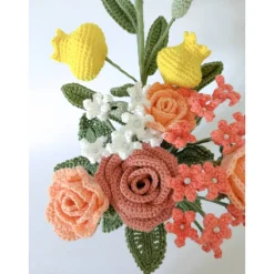 Brautstrauß nachhaltig | Handgemachter gehäkelter Blumenstrauß | Geschenkidee Frau