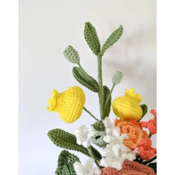 Brautstrauß nachhaltig | Handgemachter gehäkelter Blumenstrauß | Geschenkidee Frau