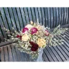 Brautstrauss Boho asymmetrisch Blumenstrauss aus ungespritzten getrockneten Rosen, Eukalyptus,etc. (teils Bio-Trockenblu